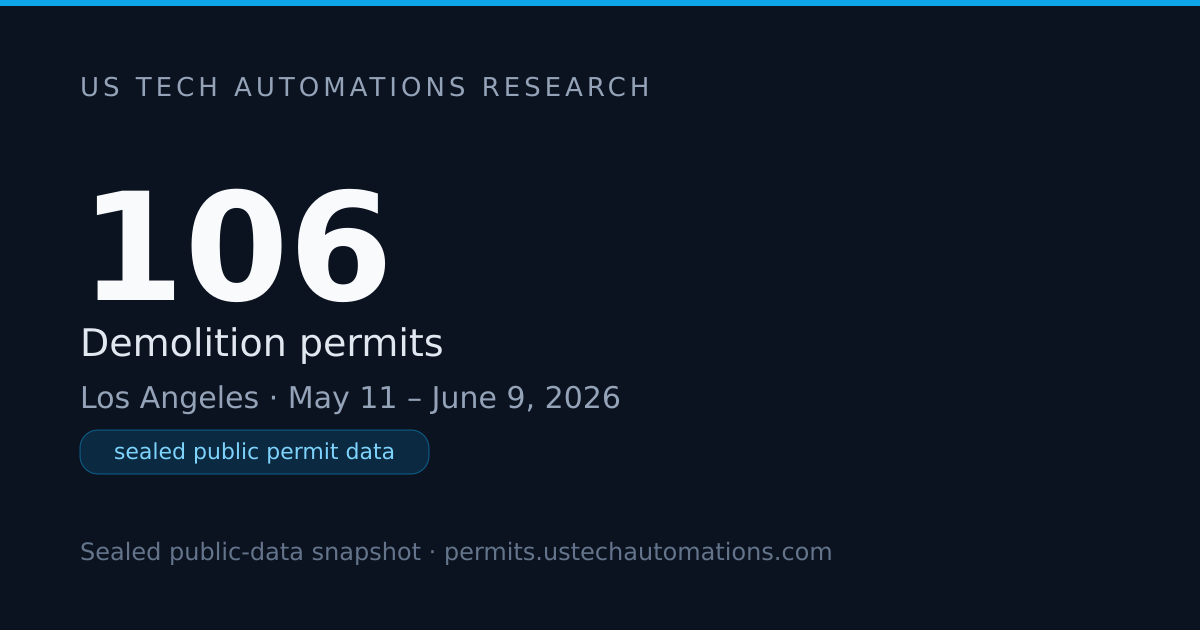$5,000 Median: Los Angeles Demolition Permits — June 2026